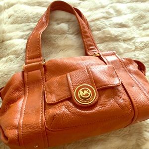 Michael Kors dark orange leather shoulder bag!